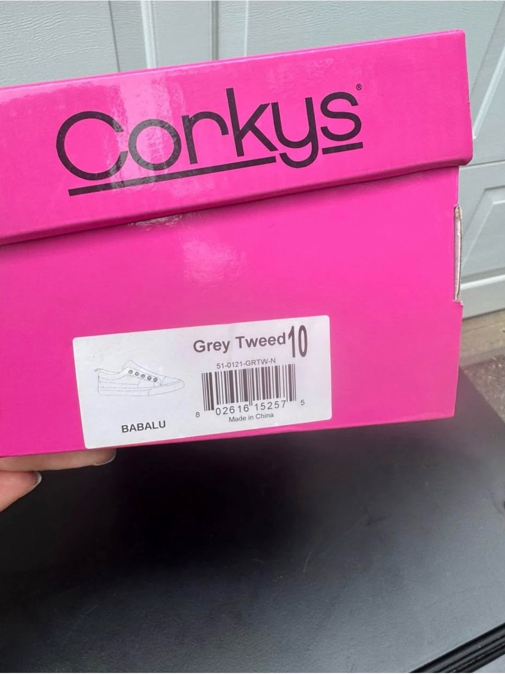 Corkys Grey Tweed Low-Top Sneakers
